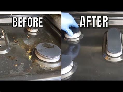 how to clean gas stove with baking soda